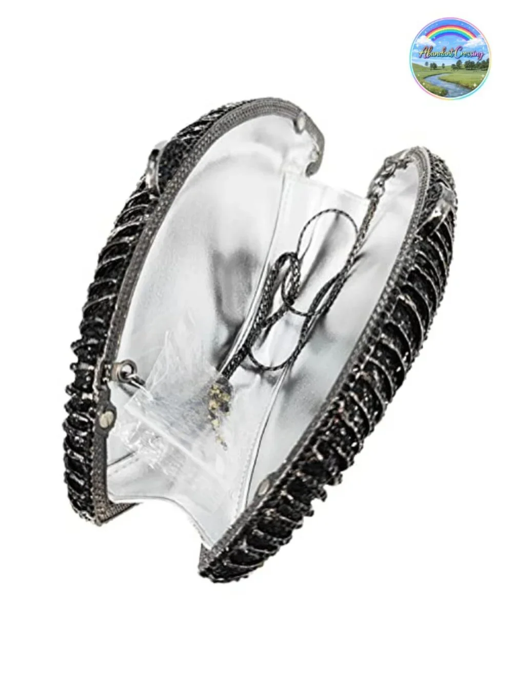 Rhinestone Crystal Evening Clutch with Detachable Straps